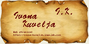 Ivona Kuvelja vizit kartica